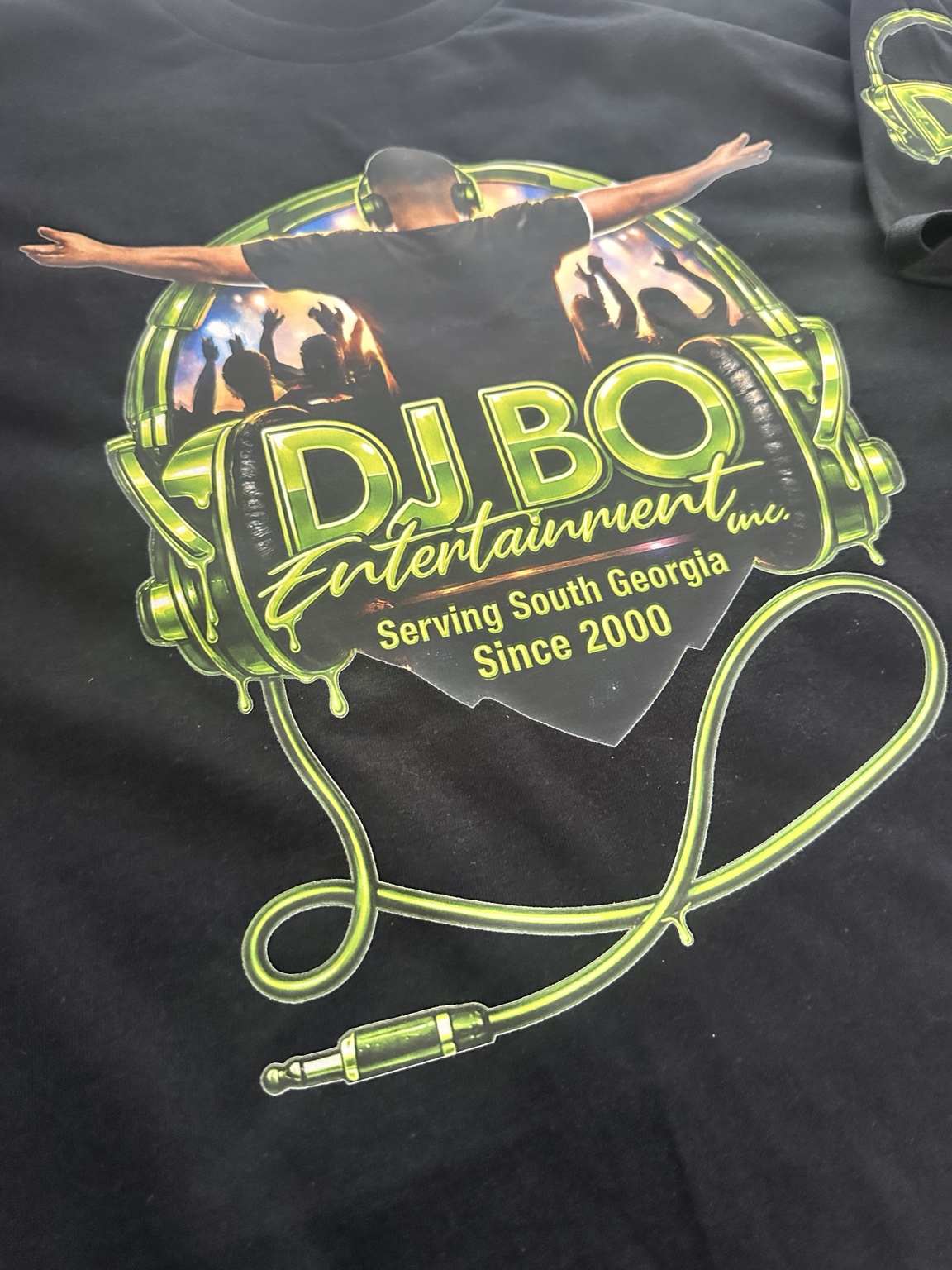 DJ Bo Entertainment custom DTF shirt